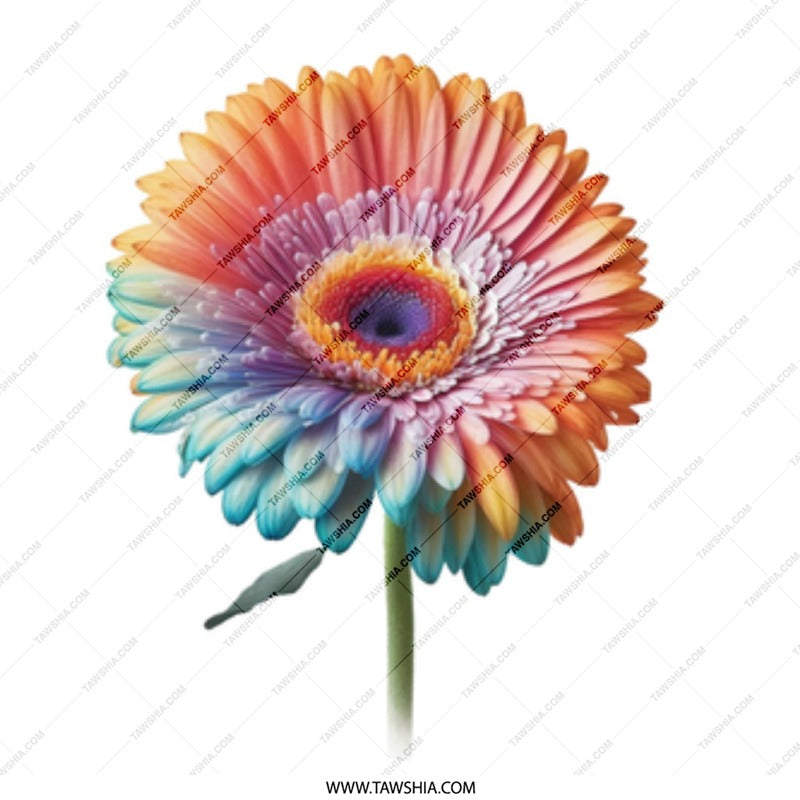 Gerbera Flower Mug, Rainbow Floral Mug, Colorful Flower Gift, Unique Coffee Mug, Gift Idea, Floral Art Mug, Pretty Flower Mug - Tawshia