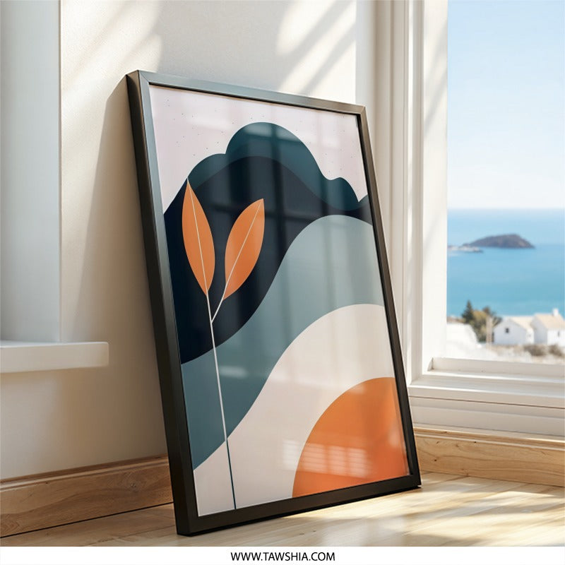 Abstract Landscape Wall Art, Minimalist Print, Modern Art Decor, Botanical Illustration, Unique Home Decor, Nature Inspired Artwork - Tawshia