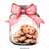 Cute Cookies Jar Mug, Pink Bow Mug, Sweet Treat Mug, Watercolor Art Coffee Cup, Gift for Baker, Food Lover Mug, Unique Mug - Tawshia