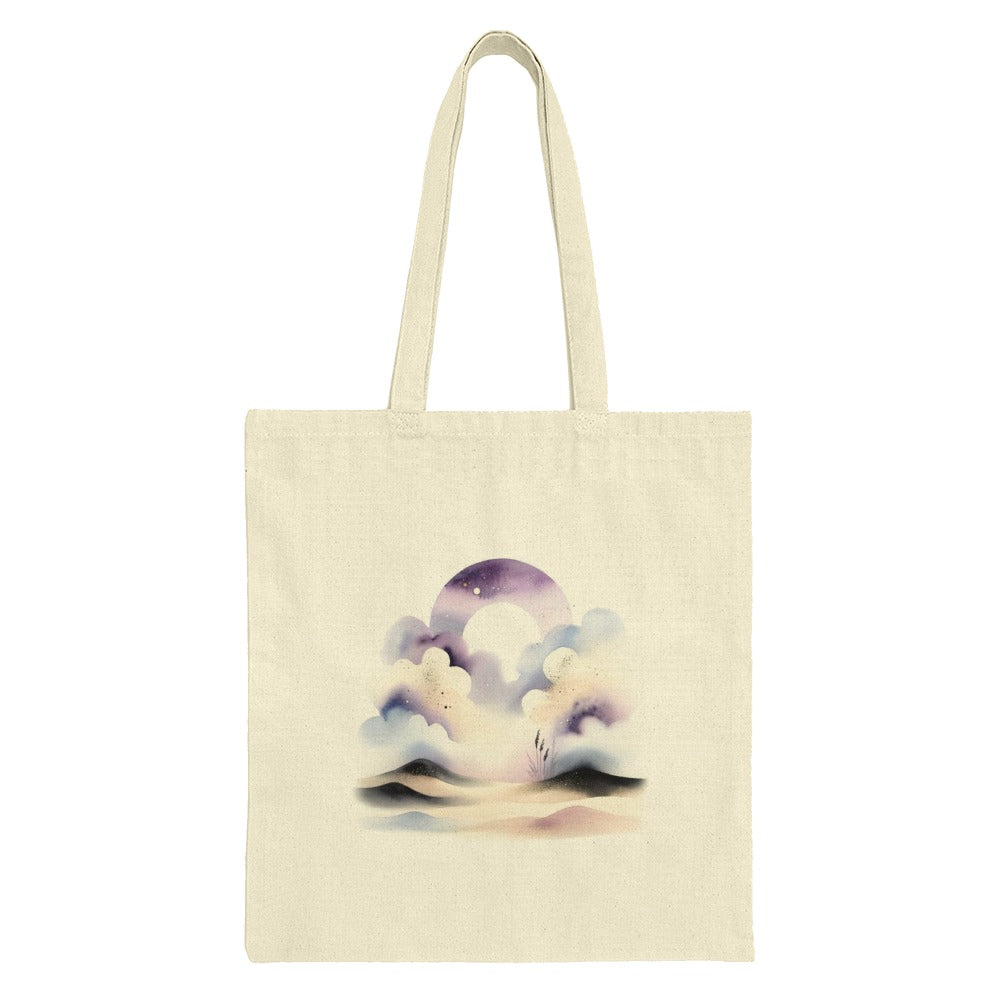 Dreamy Landscape Tote Bag, Celestial Arch, Watercolor Clouds Tote, Aesthetic Tote Bag, Unique Design Tote, Everyday Tote, Stylish Reusable - Tawshia