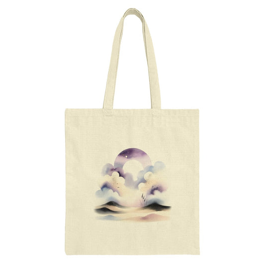 Dreamy Landscape Tote Bag, Celestial Arch, Watercolor Clouds Tote, Aesthetic Tote Bag, Unique Design Tote, Everyday Tote, Stylish Reusable - Tawshia