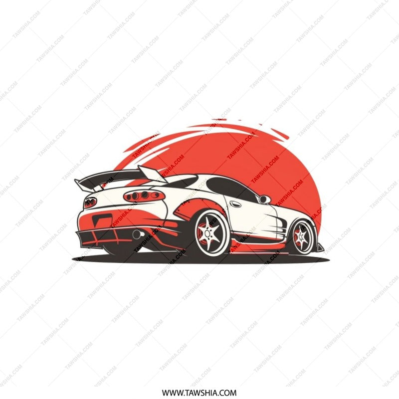 JDM Car Pillow, Supra Art, Japanese Car, Tuner Car Decor, Car Enthusiast Gift, Racing Pillow, Automotive Cushion, Modern Home Accent - Tawshia