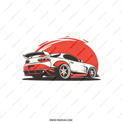 JDM Car Pillow, Supra Art, Japanese Car, Tuner Car Decor, Car Enthusiast Gift, Racing Pillow, Automotive Cushion, Modern Home Accent - Tawshia