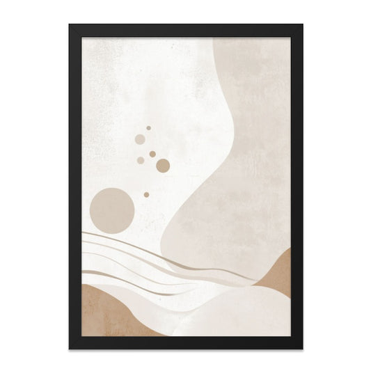 Abstract Neutral Wall Art, Minimalist Art Print, Modern Home Decor, Beige Shapes Poster, Contemporary Wall Decor, Stylish Living Room Art - Tawshia