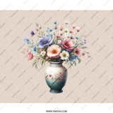 Floral Mousepad, Vase of Flowers, Cute Desk Decor, Floral Office Decor, Pastel Flowers Mouse Pad, Elegant Mousepad, Flower Lover Gift - Tawshia