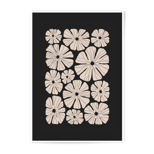 Beige Flower Photographic Print, Floral Wall Art Decor, Botanical Illustration, Modern Minimalist Print, Home Decor, Flower Pattern Art - Tawshia