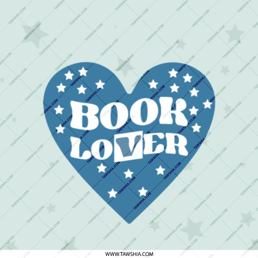 Book Lover Mirror, Heart and Stars Design, Cute Mirror, Compact Mirror, Bookworm Gift, Literary Gift, Reader Gift, Gift for Bookish People - Tawshia