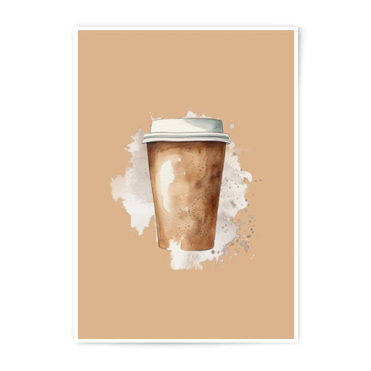 Coffee Photographic Prints, Watercolor Coffee Art, Minimalist Cafe Decor, Coffee Lover Gift, Kitchen Art Prints, Drink Art Prints - Tawshia
