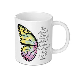 Butterfly Mug, I Am The Storm, Inspirational Mug, Empowerment Gift, Strong Woman Mug, Butterfly Wings Mug, Motivation Mug (135) - Tawshia