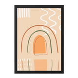 Boho Abstract Wall Art, Modern Rainbow Print, Minimalist Art Decor, Neutral Tones Artwork, Geometric Shapes Poster, Trendy Home Gift - Tawshia