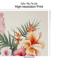 Tropical Flower Photographic Print, Hibiscus Art, Botanical Wall Decor, Exotic Floral Artwork, Hawaiian Decor - Tawshia