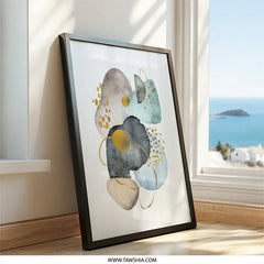 Abstract Wall Art, Modern Art Print, Geometric Art, Boho Wall Decor, Contemporary Art, Minimalist Wall Art, Living Room Decor - Tawshia