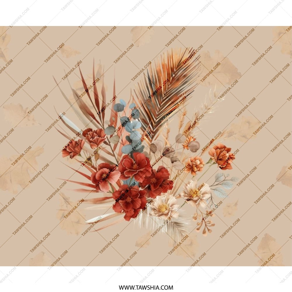 Floral MousePad, Botanical Computer Accessory, Elegant Desk Mat, Autumn Flowers Mouse Pad, Aesthetic Office Decor, Trending Gift Idea - Tawshia