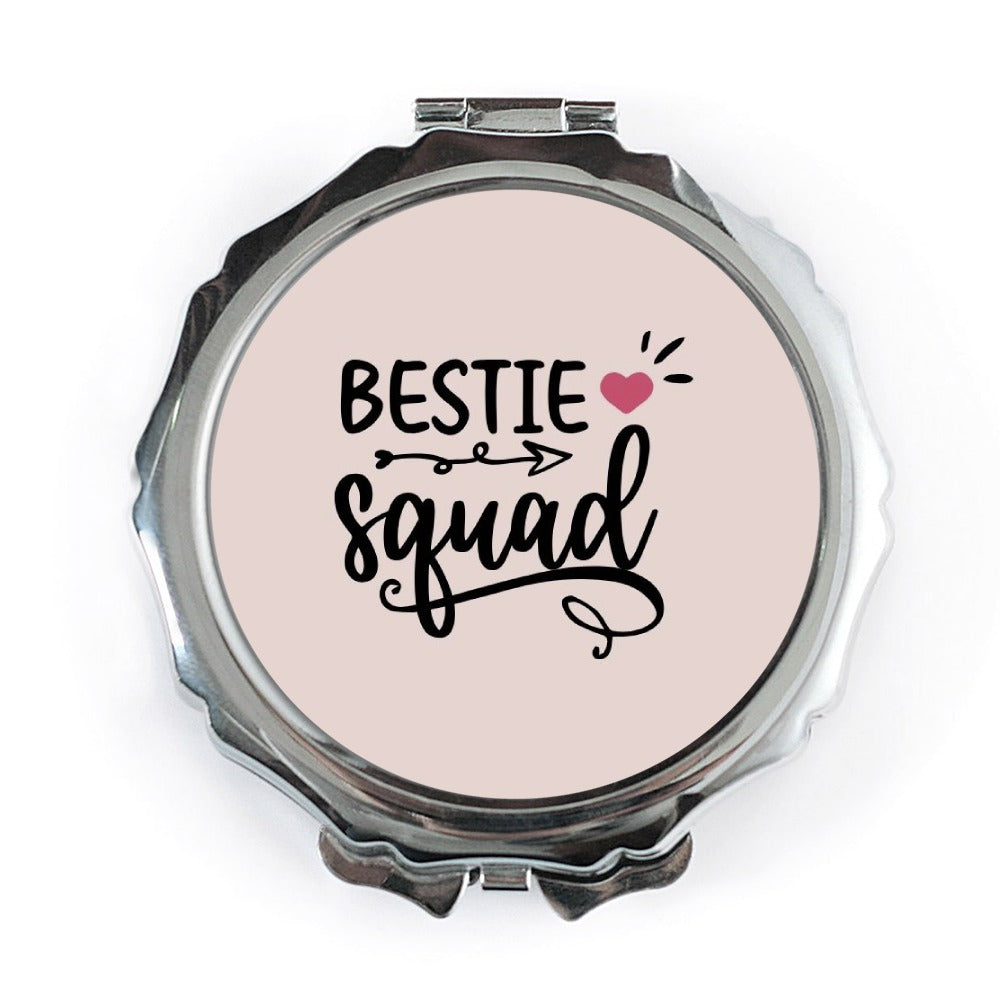 Bestie Squad Pocket Mirror, Friend Gift Idea, Cute Pocket Mirror, Gift for Best Friend, Sister Gift, Compact Mirror, Friendship Gift - Tawshia