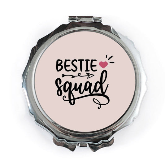 Bestie Squad Pocket Mirror, Friend Gift Idea, Cute Pocket Mirror, Gift for Best Friend, Sister Gift, Compact Mirror, Friendship Gift - Tawshia