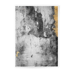 Textured Wall Photographic Print, Abstract Black and White Wall Art, Rustic Decor, Modern Photo Print, Home Decor, Gold Accent Print - Tawshia