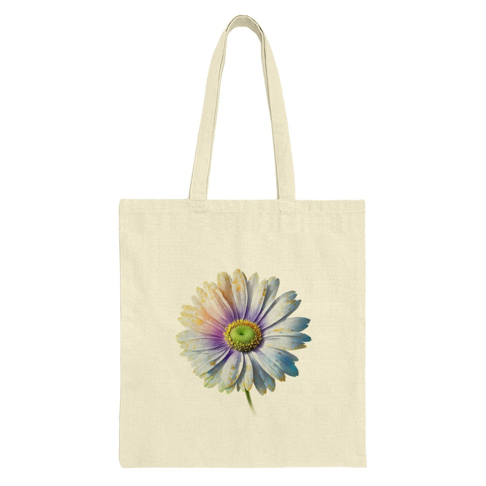 Daisy Flower Tote Bag, Floral Design, Colorful Tote, Aesthetic Bag, Trendy Reusable Shopping Bag, Gift Idea, Plant Lover, Book Bag - Tawshia