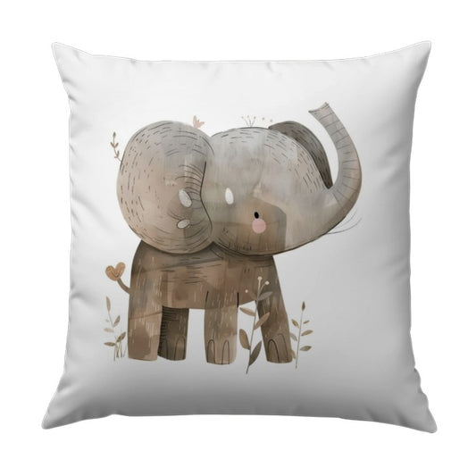 Cute Elephant Pillow, Nursery Decor Pillow, Baby Room Pillow, Animal Pillow, Kid's Room Accent Pillow, Baby Shower Gift, Watercolor Elephant - Tawshia