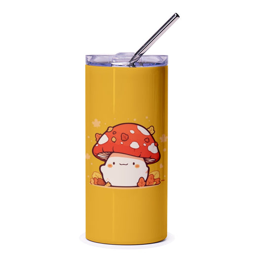 Mushroom Tumbler, Cute Fungi Cup, Kawaii Design, Unique Drinkware, Fun Gift Idea, Trending Now, Coffee and Tea Tumbler, Travel Tumbler - Tawshia