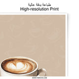 Coffee Cup Photographic Prints, Latte Art Print, Coffee Lover Decor, Kitchen Wall Art, Cafe Decor, Beverage Art, Gift Idea - Tawshia