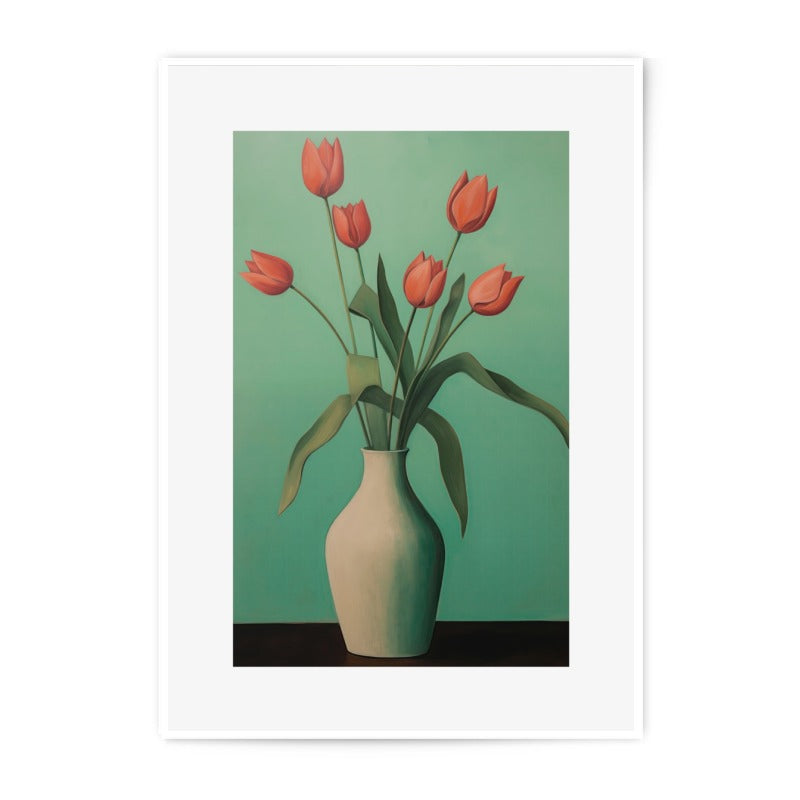 Tulip Photographic Print, Floral Art, Vase Still Life, Fine Art Print, Modern Home Decor, Botanical Wall Art, Flower Photography - Tawshia