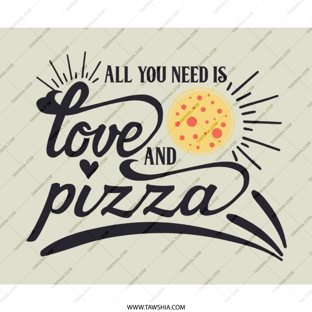Love and Pizza Mouse Pad, Food Lover Gift, Pizza Lover Decor, Desk Accessories, Cute Mousepad, Funny Office Decor, Gift for Her, Gamer - Tawshia