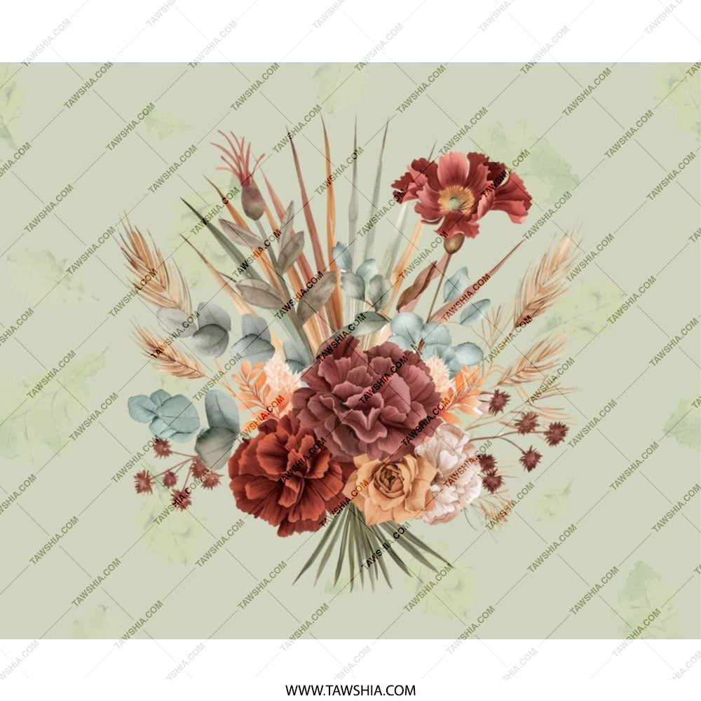 Floral MousePad, Flower Bouquet, Botanical Mouse Pad, Boho Desk Decor, Office Accessories, Computer Mat, Ergonomic Mousepad, Floral Gifts - Tawshia