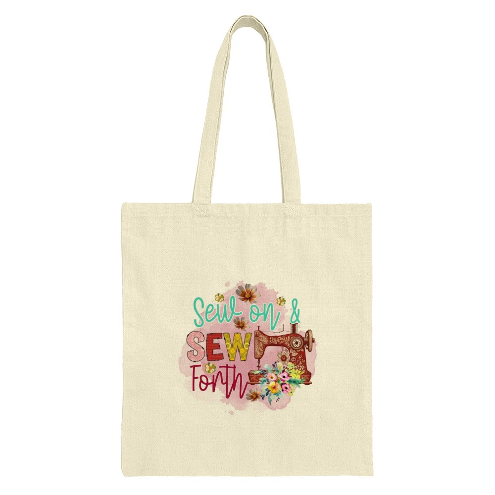 Sewing Machine Tote Bag, Sew On and Sew Forth, Quilting Gift Idea, Seamstress Bag, Crafter Shopping Bag, Gift for Sewing Lovers - Tawshia