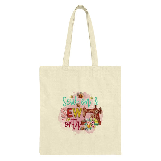 Sewing Machine Tote Bag, Sew On and Sew Forth, Quilting Gift Idea, Seamstress Bag, Crafter Shopping Bag, Gift for Sewing Lovers - Tawshia