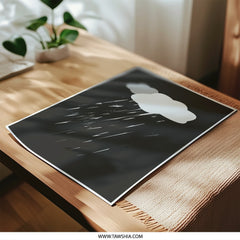 Rainy Day Photographic Print, Cloud Art, Minimalist Print, Weather Art, Home Decor, Modern Art, Gift Idea - Tawshia
