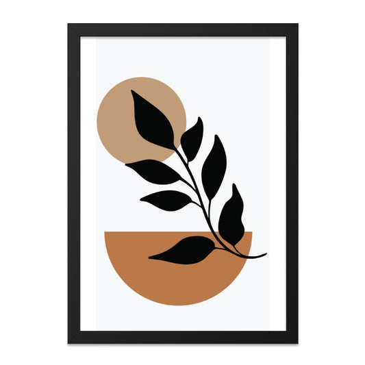 Minimalist Wall Art, Botanical Print, Abstract Plant Art, Modern Home Decor, Geometric Wall Hanging - Tawshia