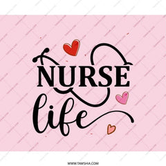 Nurse Life Mouse Pad, Hearts and Stethoscope Design, Nurse Appreciation Gift, Cute Desk Accessory, Nurse Graduation Present - Tawshia