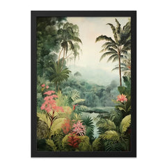 Tropical Rainforest Wall Art, Exotic Palm Tree Print, Lush Jungle Landscape Decor, Botanical Wall Hanging, Calming Nature Scene - Tawshia