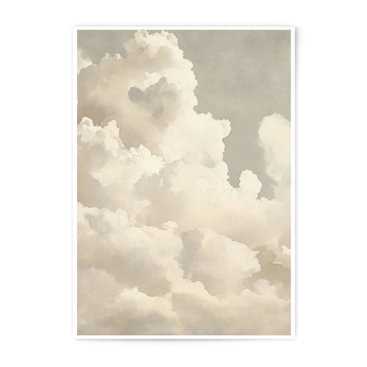 Cloudscape Photographic Print, Sky Photography, Dreamy Clouds, Home Decor, Wall Art, Neutral Tones, Atmospheric Art, Fine Art Print - Tawshia