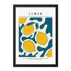 Lemon Wall Art, Citrus Print, Fruit Poster, Quote Art, Kitchen Decor, Minimalist Art, Modern Home Decor, Gift Idea - Tawshia