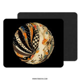 Floral Polka Dot Mouse Pad, Checkerboard Stripes Mousepad, Abstract Art Office Decor, Unique Desk Accessory, Computer Gaming Mouse Pad - Tawshia