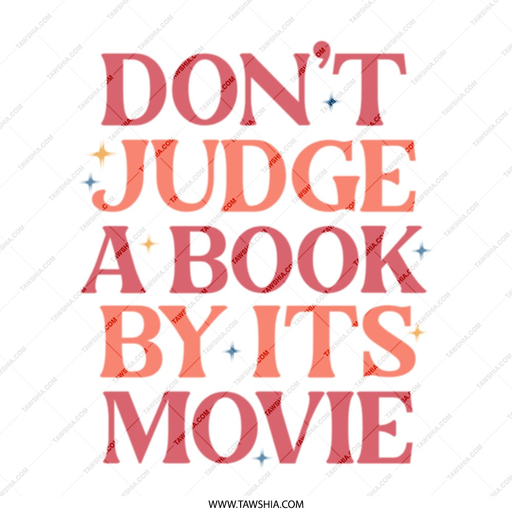 Book Lover Tote Bag, Library Gift, Don't Judge a Book By Its Movie, Reader Gift, Bookish Tote, Gift For Bookworm, Book Tote - Tawshia