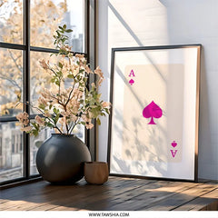 Ace of Spades Wall Art, Playing Card Print, Casino Decor, Minimalist Wall Decor, Card Game Art, Unique Wall Art, Gift Idea, Game Room Art - Tawshia