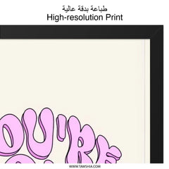 Youre Doing Great Wall Art, Inspirational Wall Decor, Positive Affirmation Print, Modern Typography Art, Motivational Quote Art - Tawshia