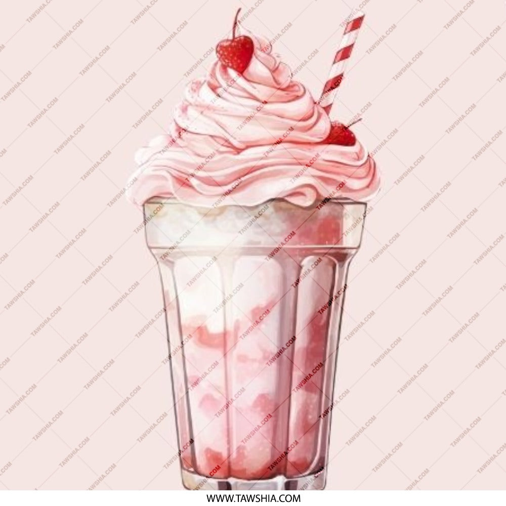 Strawberry Milkshake Pinback Button, Delicious Dessert Badge, Cute Food Button, Pink Drink Accessory, Unique Gift Idea, Trendy Button - Tawshia
