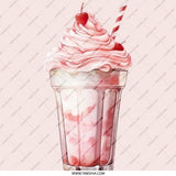 Strawberry Milkshake Pinback Button, Delicious Dessert Badge, Cute Food Button, Pink Drink Accessory, Unique Gift Idea, Trendy Button - Tawshia