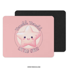 Twinkle Little Star Mouse Pad, Cute Pink Starry Sky Desk Decor, Kawaii Gamer Gift, Starry Mousepad, Office Accessories, Unique Mouse Mats - Tawshia