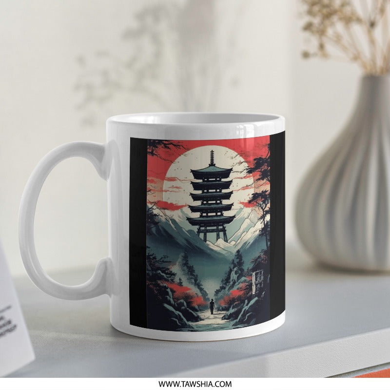 Beautiful Pagoda Art Print Design Mug Product