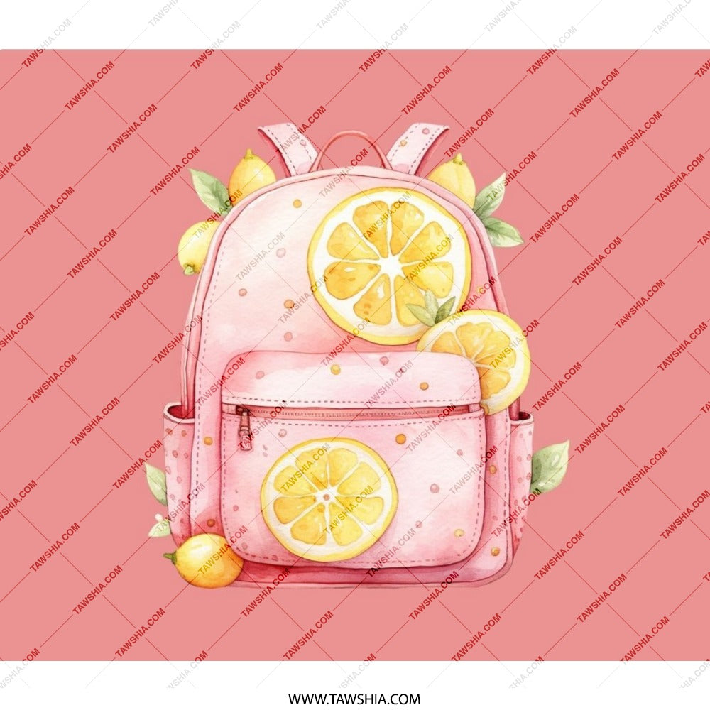 Lemon Backpack, Cute School Backpack, Travel Backpack, Fruit Design, Backpack for Girls, Summer Backpack, Trending Backpack, Lemonade - Tawshia