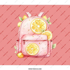 Lemon Backpack, Cute School Backpack, Travel Backpack, Fruit Design, Backpack for Girls, Summer Backpack, Trending Backpack, Lemonade - Tawshia