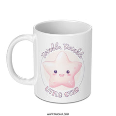 Twinkle Little Star Mug, Cute Starry Coffee Cup, Kawaii Mug, Nursery Decor, Kids Mug, Gift for New Mom, Baby Shower Gift - Tawshia