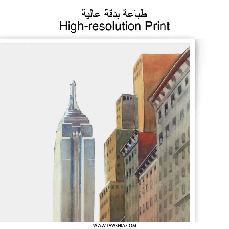 Empire State Building Photographic Print, New York City Art, Vintage Cityscape, Midtown Manhattan, Architecture Photography - Tawshia