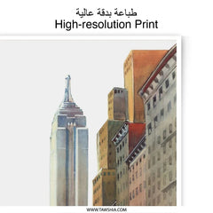 Empire State Building Photographic Print, New York City Art, Vintage Cityscape, Midtown Manhattan, Architecture Photography - Tawshia