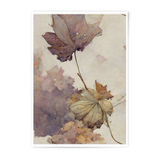 Autumn Leaves Photographic Print, Fall Decor, Neutral Tone Art, Botanical Wall Art, Maple Leaf Illustration, Home Decor, Nature Inspired Art - Tawshia