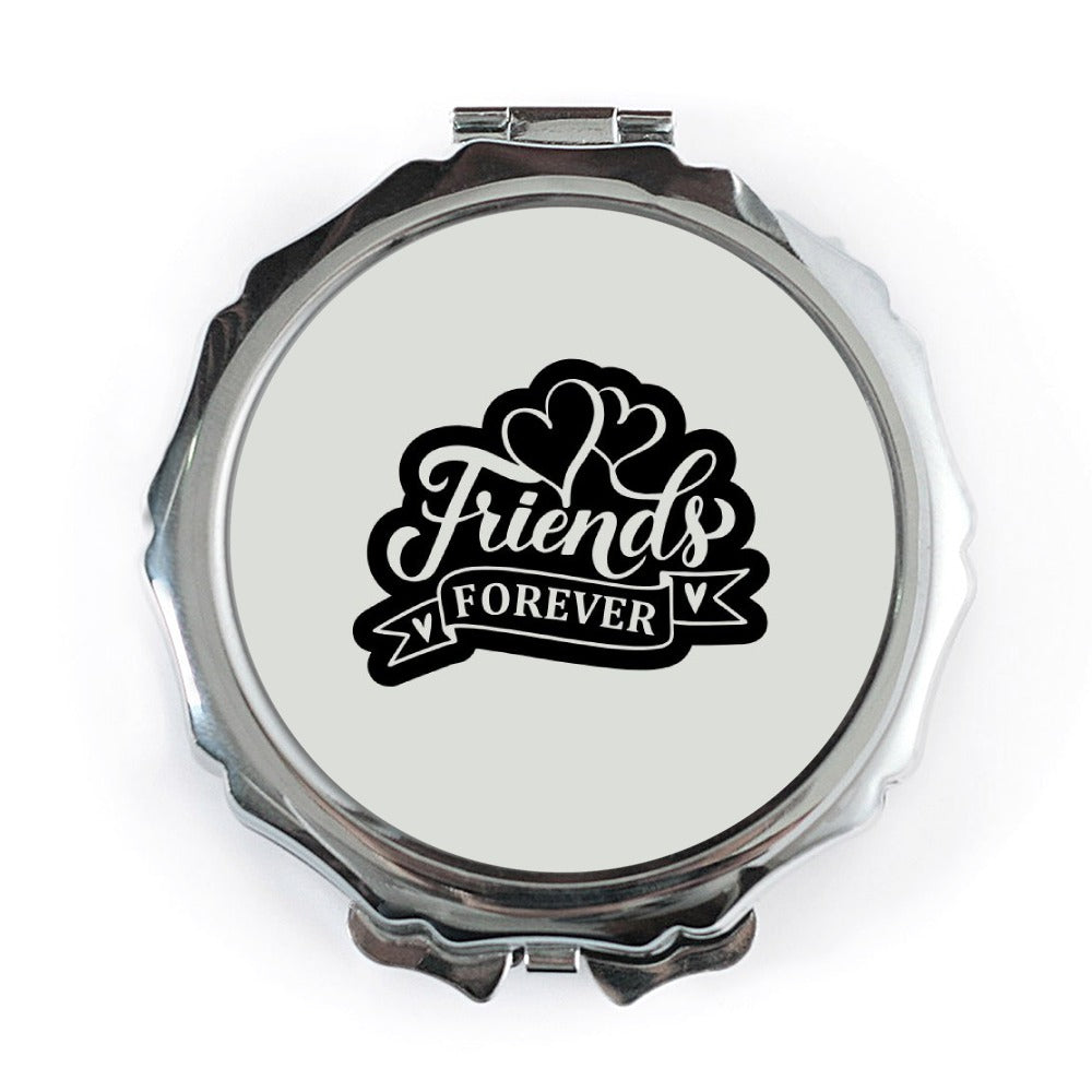 Friends Forever Pocket Mirror, Friendship Gift, Best Friend Present, Pocket Makeup Mirror, Travel Mirror, Compact Mirror for Friends - Tawshia